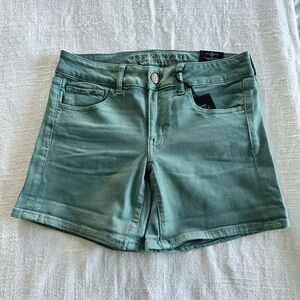 American Eagle Outfitters Green Denim Shorts